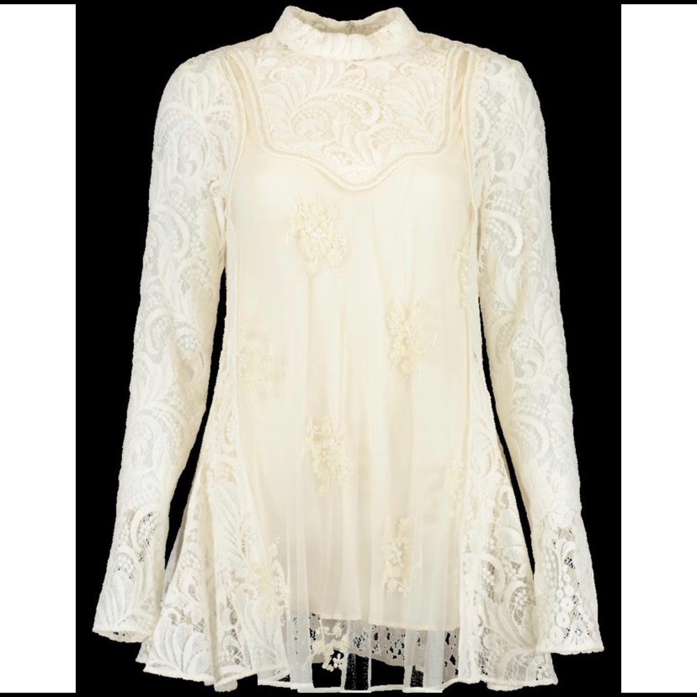 Stella McCartney Embellished Paneled Ivory Blouse